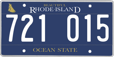 RI license plate 721015