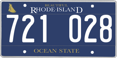 RI license plate 721028