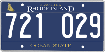 RI license plate 721029