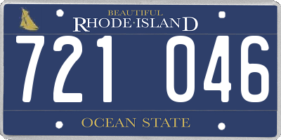 RI license plate 721046