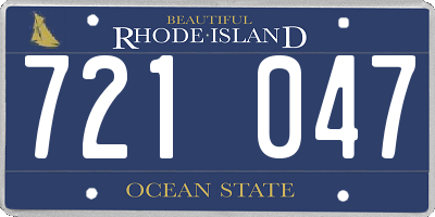 RI license plate 721047