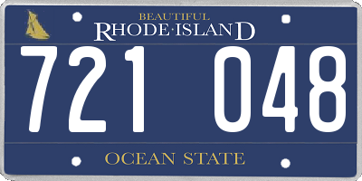 RI license plate 721048