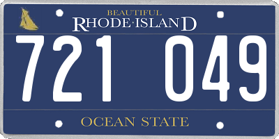 RI license plate 721049