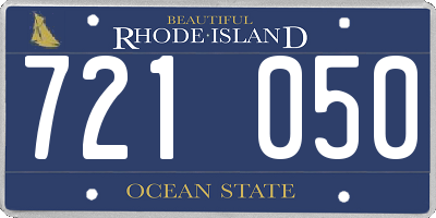 RI license plate 721050