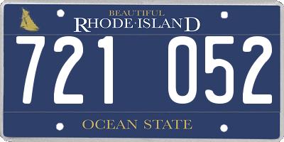 RI license plate 721052