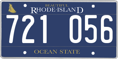RI license plate 721056