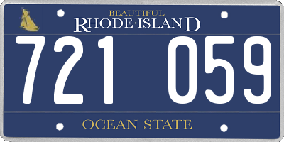 RI license plate 721059