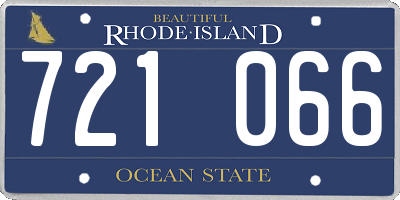 RI license plate 721066