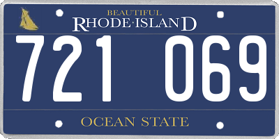 RI license plate 721069