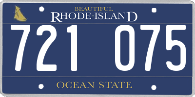 RI license plate 721075