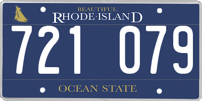 RI license plate 721079