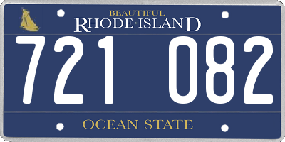 RI license plate 721082
