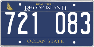 RI license plate 721083