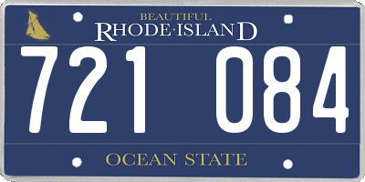 RI license plate 721084