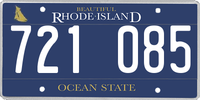 RI license plate 721085