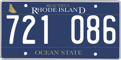 RI license plate 721086