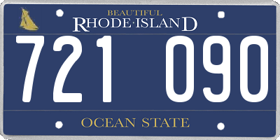 RI license plate 721090