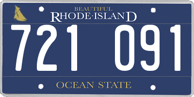 RI license plate 721091