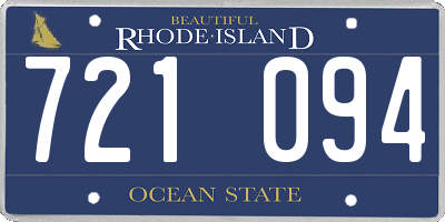 RI license plate 721094