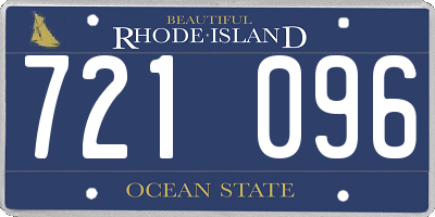 RI license plate 721096