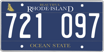 RI license plate 721097