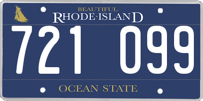 RI license plate 721099