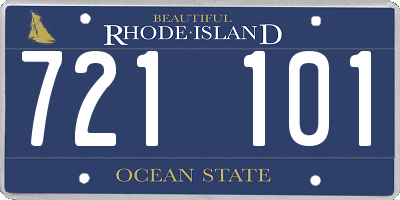 RI license plate 721101