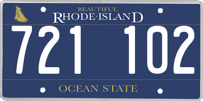 RI license plate 721102