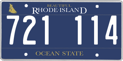 RI license plate 721114
