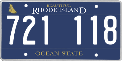 RI license plate 721118