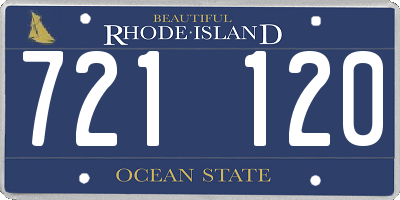 RI license plate 721120