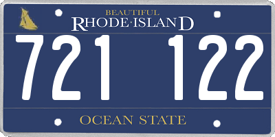 RI license plate 721122