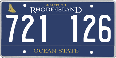 RI license plate 721126