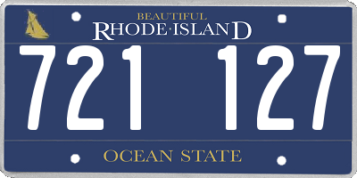 RI license plate 721127