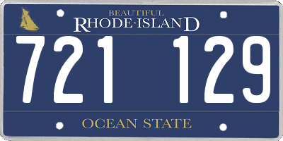 RI license plate 721129