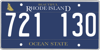 RI license plate 721130