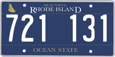 RI license plate 721131
