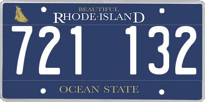 RI license plate 721132