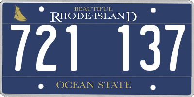RI license plate 721137