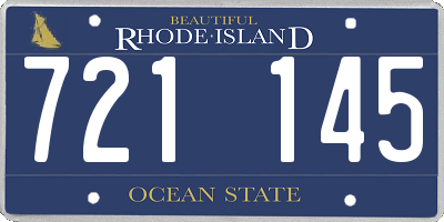 RI license plate 721145