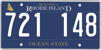 RI license plate 721148