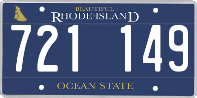 RI license plate 721149