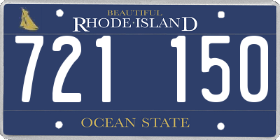 RI license plate 721150