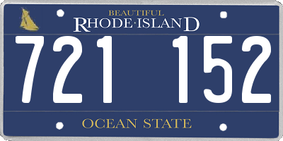 RI license plate 721152