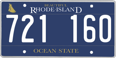 RI license plate 721160