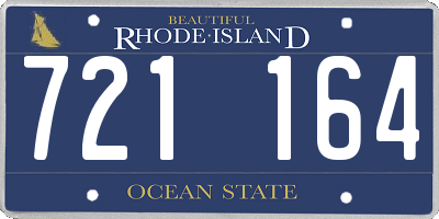 RI license plate 721164
