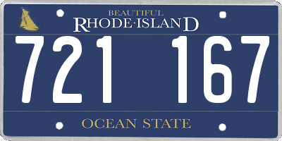 RI license plate 721167