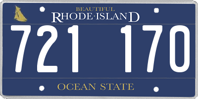 RI license plate 721170