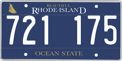 RI license plate 721175