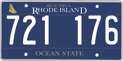 RI license plate 721176